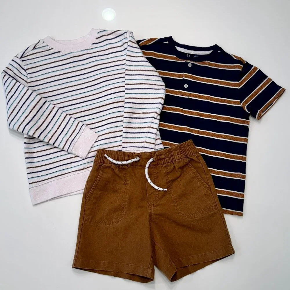 Janie & Jack Summer Henley Collection, Size 6 - Picture 1 of 7
